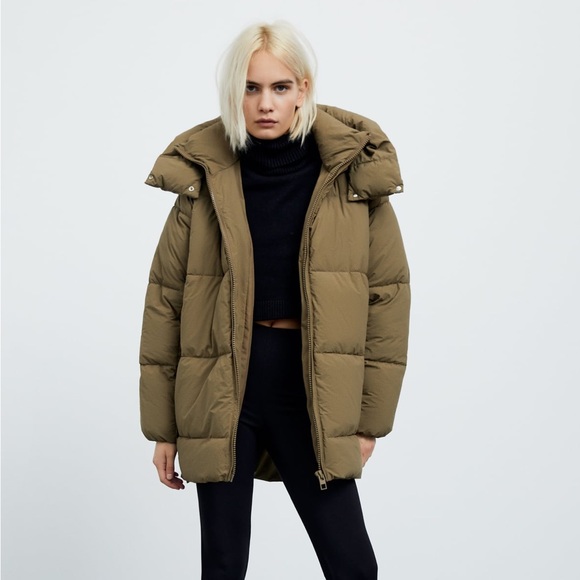 Zara WATER REPELLENT PUFFER COAT (NWOT) - Picture 5 of 8